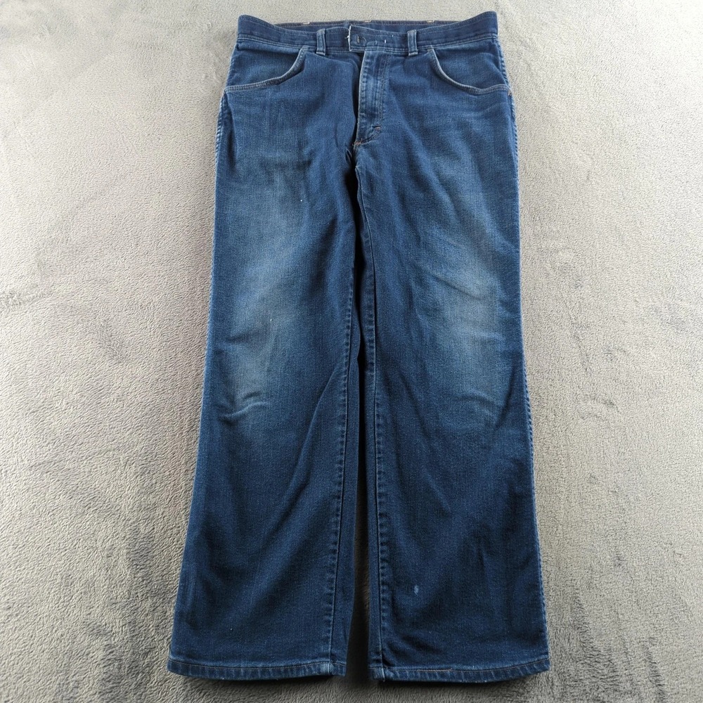 Vintage Wrangler Jeans Mens 36x30 (Fits 32x28) Blue Denim Stretch Made‎ USA 90s